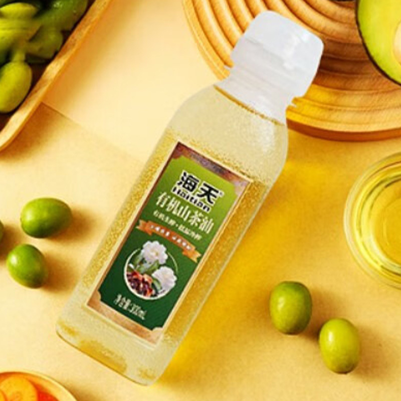 海天山茶油三件套900ml避光隔氧天然0反式脂肪酸有机高清大图