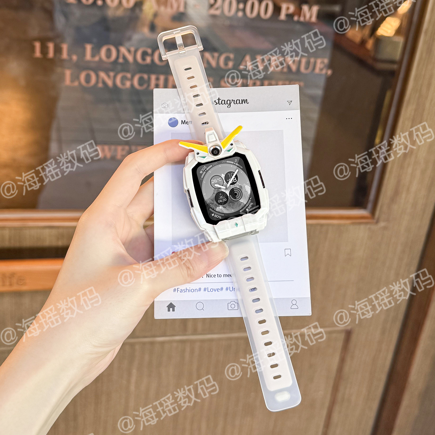 双层适用于小天才电话手表表带Z11/Z1/Z9液态硅胶z8a/z7s/z6pro/d3儿童保护套腕带配件秋冬款3139a 星光白套 9