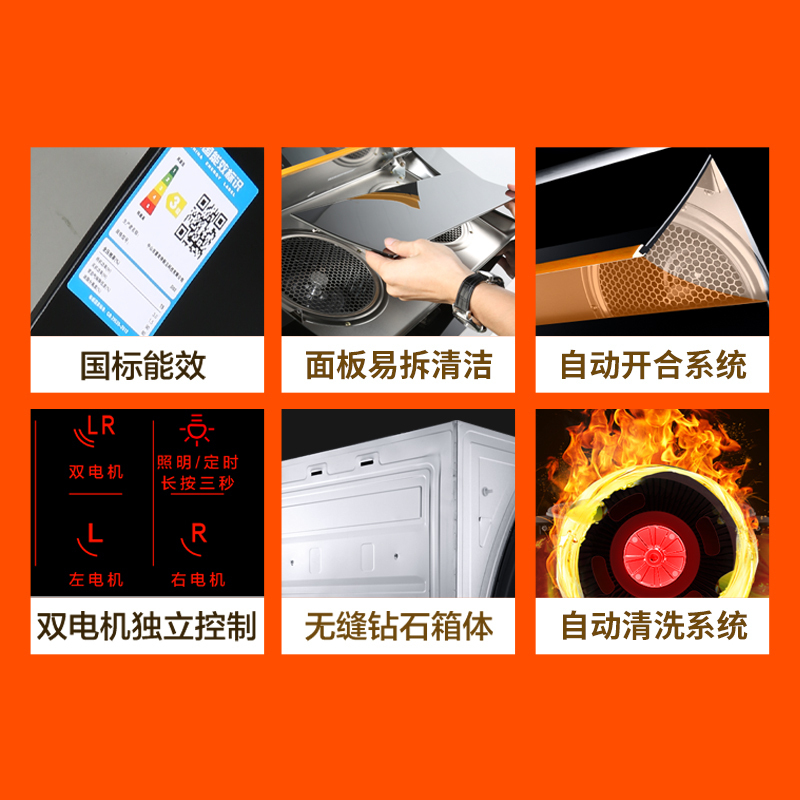 喜儿(xier)XY-203RQ-900体感触控式22m³吸力油烟机(不提供安装)