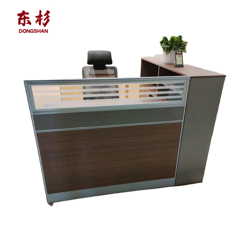 东杉 办公桌 胡桃色工位 张