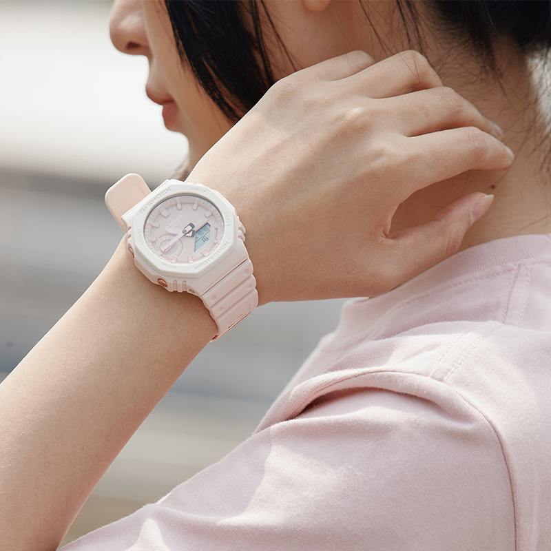 shock 潮流pink系列 特殊包装 防水防震运动表款ga-2110