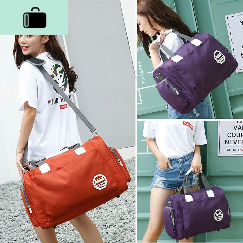 旅行袋单肩旅行包女短途防水手提包衣服行李包旅游包男行李袋学生NEW LAKE女士单肩包图片