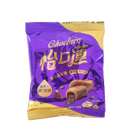 怡口莲经典巧克力味夹心太妃糖6颗/袋装婚庆结婚喜糖休闲零食品