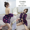 长夜漫漫性感情趣内衣激情套装睡衣浴袍透明制服诱惑床上免脱1214_18532 均码(80-125斤) 紫色