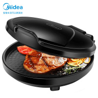 美的(Midea)煎烤机家用智能电饼铛上下盘单独加热加深加大悬浮烙饼机不粘涂层煎烤煎饼机烙饼薄饼JHN30F