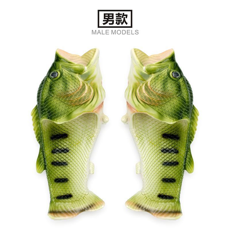 迪鲁奥diluao搞怪鱼拖鞋儿童卡通鱼形鞋沙滩鞋一家三口子鞋同款鱼型