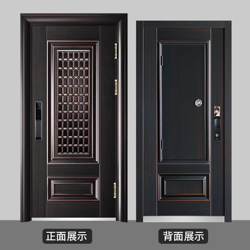 顾好 大窗通风门防盗门家用甲级透气安全进户门指纹门中门智能防盗子母门全自动智能锁入户门图片