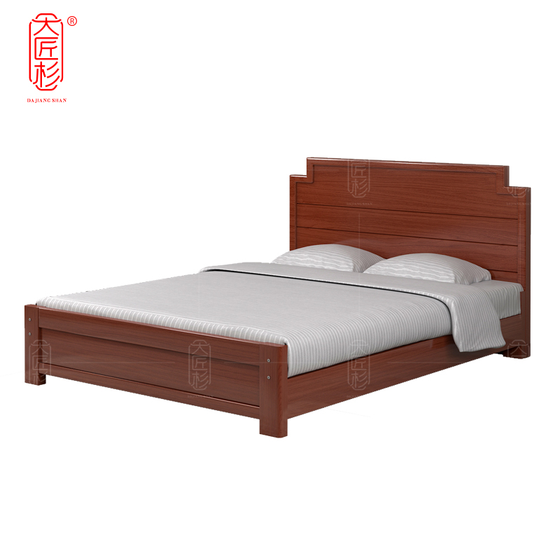 大匠杉 床实木高屏床 2020*1800mmDCT318高清大图