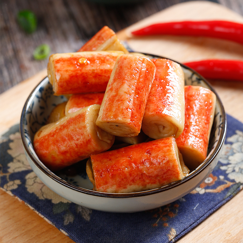哔哔鸭香辣卤味蟹肉150克/盒
