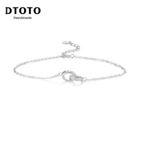 DTOTO S925银新款自动调节简约手链时尚女士百搭手饰