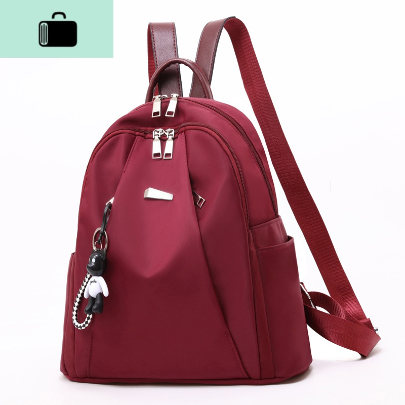 背包双肩女2020新款韩版百搭帆布书包时尚休闲女包包潮newlake女士