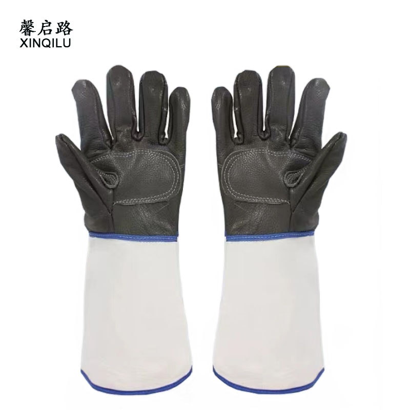 馨启路 掌全皮电焊手套 38cm (1副)高清大图