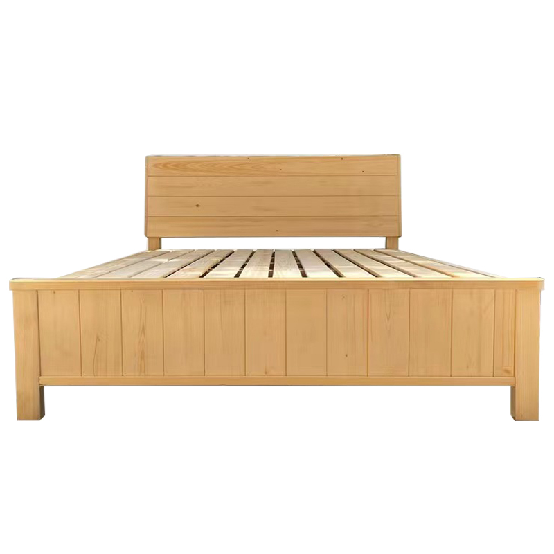 实木床15米松木双人床经济型现代简约18米出租房简易元素单人床单米