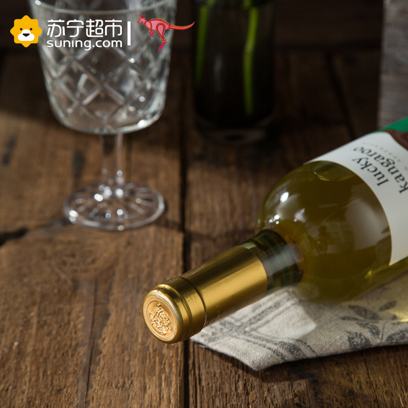 澳洲 Lucky Kangaroo幸运袋鼠霞多丽干白葡萄酒750ml