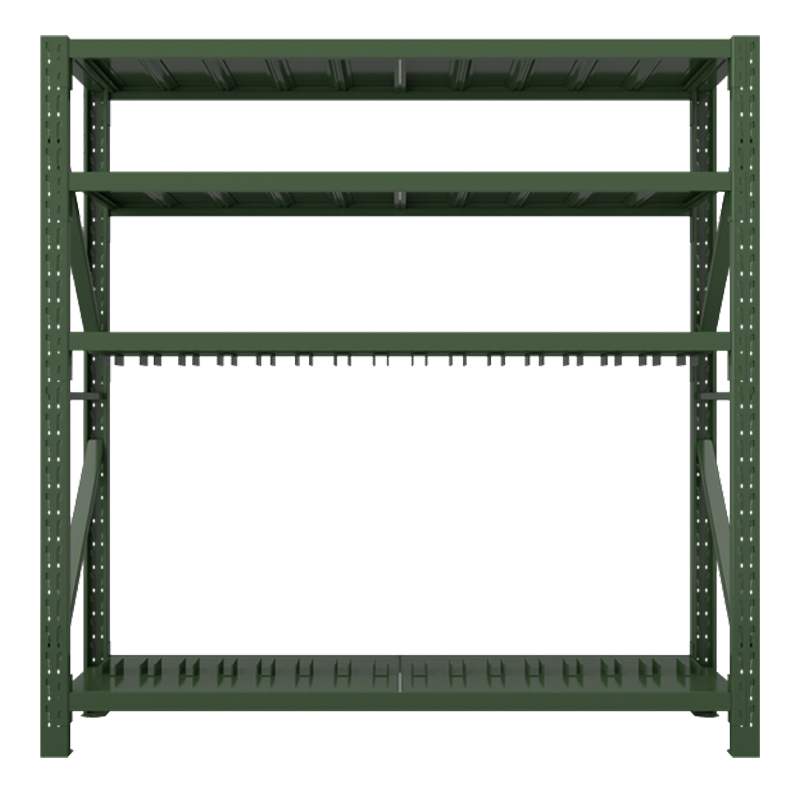 洛苏通盛消防铁锹镐农具摆放架安保装备器材存放架军绿色拆装盾牌货架盾牌架2000*600*2000常规款高清大图