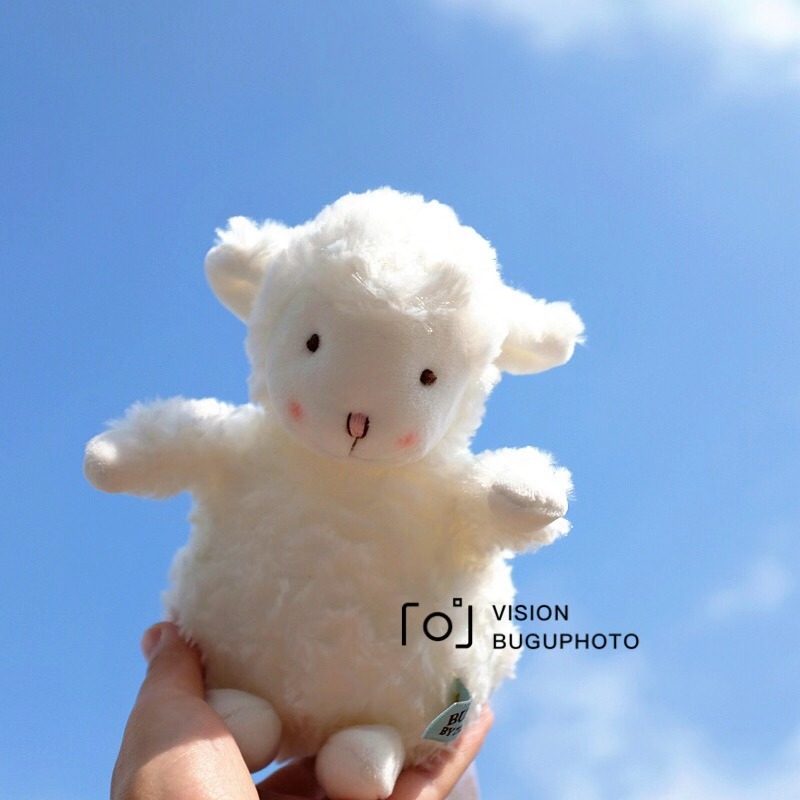 bugulin腮红羊公仔坐姿抖音绵羊玩偶少女心小羊毛绒玩具ins参数