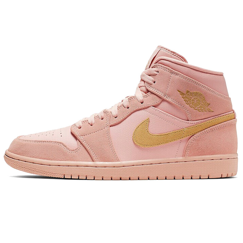 nike耐克airjordan1aj1乔1珊瑚金脏粉男女篮球鞋852542600