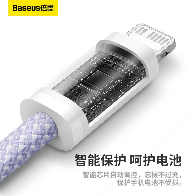 倍思 灵动20W快充数据线type-c-iPhone[简装](适配iPhone14-6及笔记本电脑)1米*2条 颜色随机高清大图