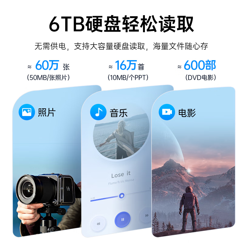 奥睿科(ORICO)移动硬盘盒2.5英寸USB3.0 SATA串口笔记本电脑外置壳固态机械ssd硬盘 全透明2139U3高清大图