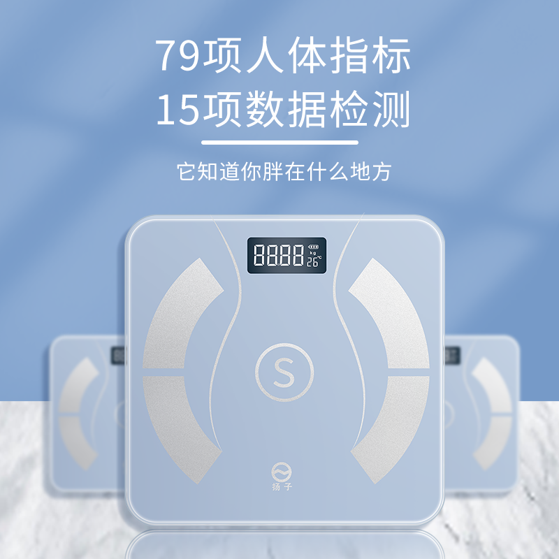 扬子(YAIR) JS-2629 体脂秤(蓝色)高清大图