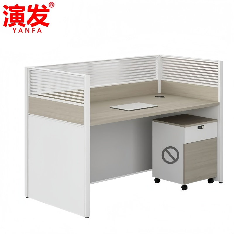 演发办公桌1人位张高清大图