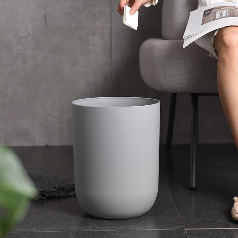 绵冠垃圾桶北欧客厅厨房卫生间创意可爱卧室家用简约无盖高清大图