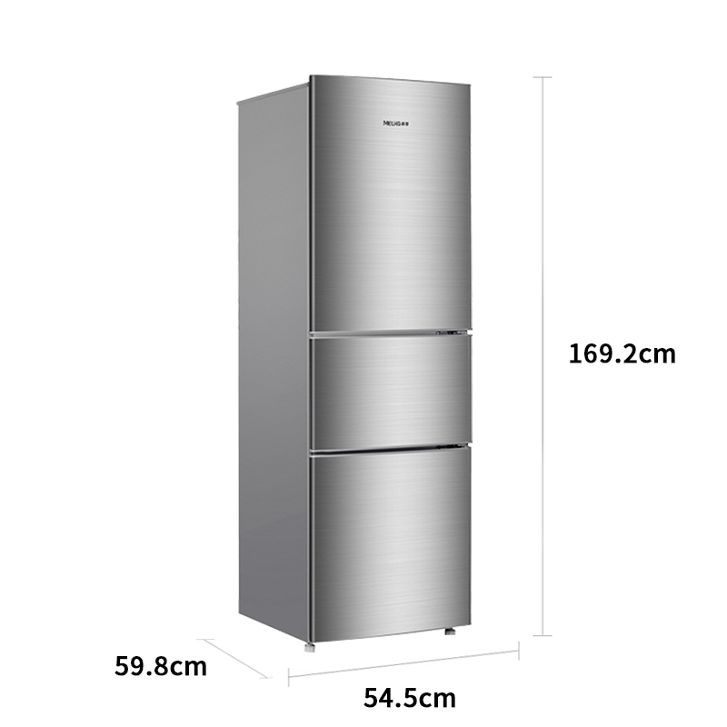 美菱(MELING) 206升 三门冰箱 租房宿舍迷你小型静音家用三开门冰箱电冰箱 BCD-206L3CT