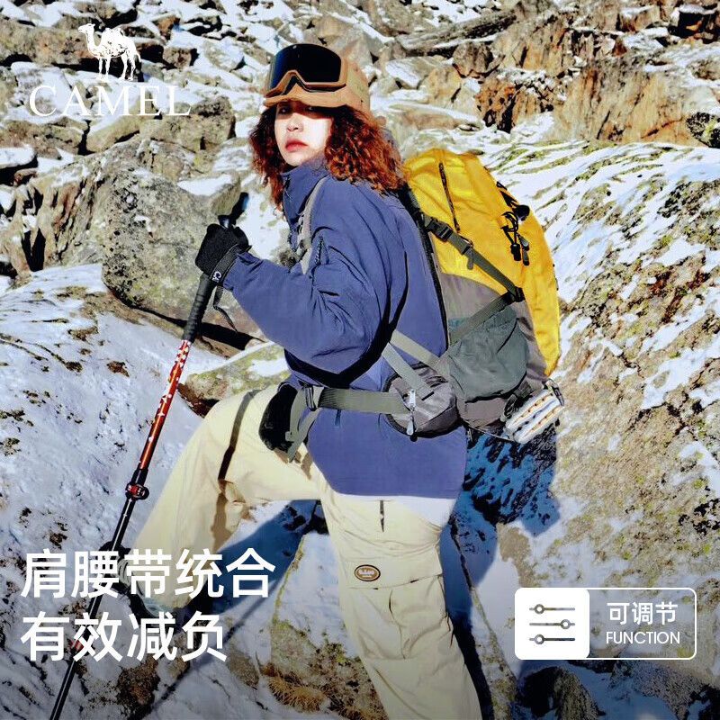 骆驼(CAMEL)户外徒步登山大容量轻便专业运动双肩背包(40L) A1W3QJ111