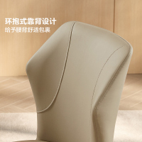 全友家居 现代简约餐椅皮艺软包家用客厅阳台休闲吃饭靠背椅子
