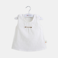 卡比一木KBMLOVELY3-12月女宝裙子纯棉公主裙婴童裙子背心裙73cm80cm90cm提花女孩宽肩裙KM1607