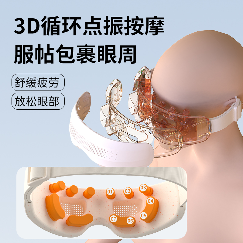 和正眼部按摩器可视化热敷眼罩 眼睛按摩仪 点震式蓝牙 音乐护眼仪
