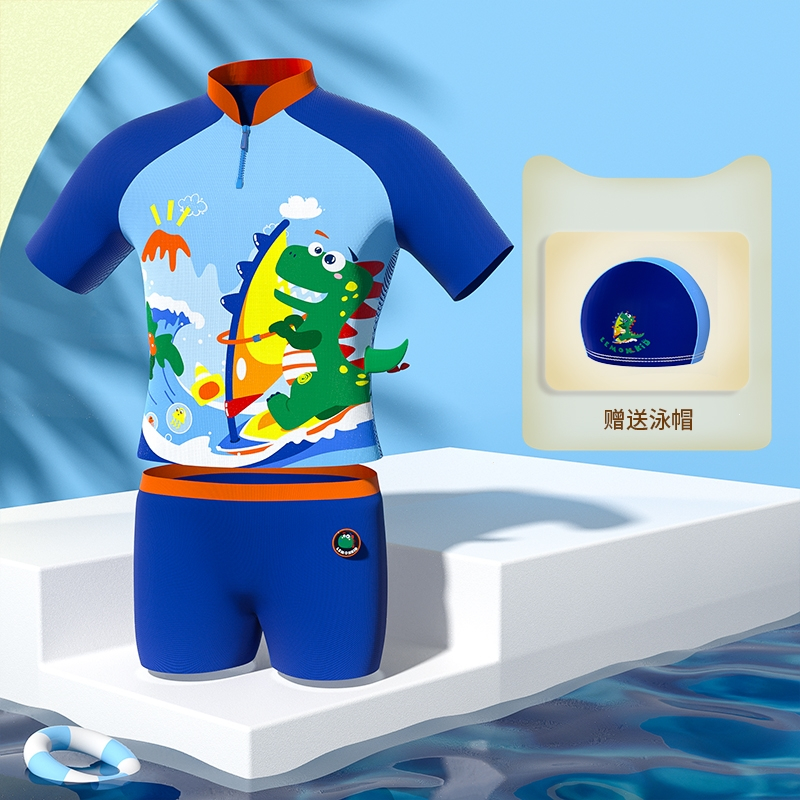 柠檬宝宝(lemonkid)儿童泳衣男童2022新款女童游泳衣中小童分体宝宝泳装连体男孩女孩