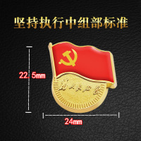 得力(deli)党徽胸针磁铁别针磁吸高档挂件吸铁石强磁徽章党员胸章用品