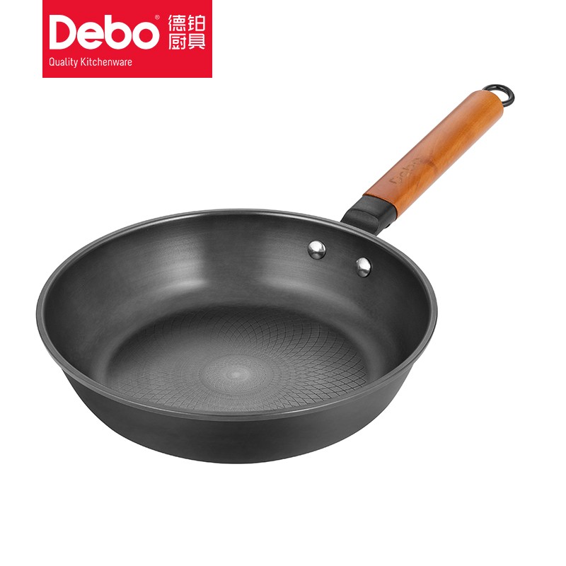德铂(Debo) 锅具套装无涂层煎炒铁锅汤锅三件套DEP-701(规格:套)高清大图