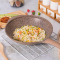 AMERCOOK阿尔菲塔麦饭石炒锅不粘锅32cm 家用炒菜锅平底锅加厚深煎锅带可视锅盖 燃气灶电磁炉通用锅具 咖啡色