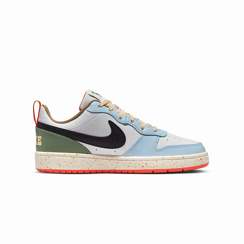 nike court borough low 2 (gs) 低帮休闲板鞋 白蓝dx6052101