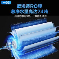 ]安吉尔家用净水器大鱼净水机等同1200G大通量厨下过滤器全屋净水二件套(大鱼+3312管线机)
