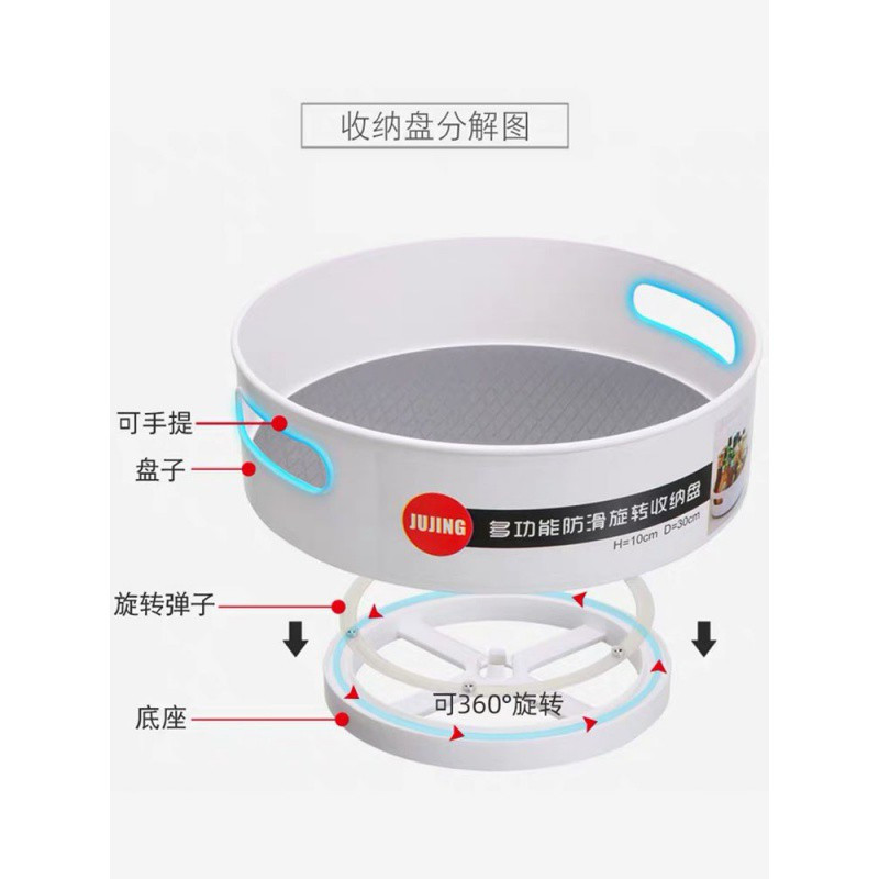 厨房用品调料品调料罐调料瓶佐料瓶多功能旋转置物架调料盒收纳盒收纳层架 三维工匠