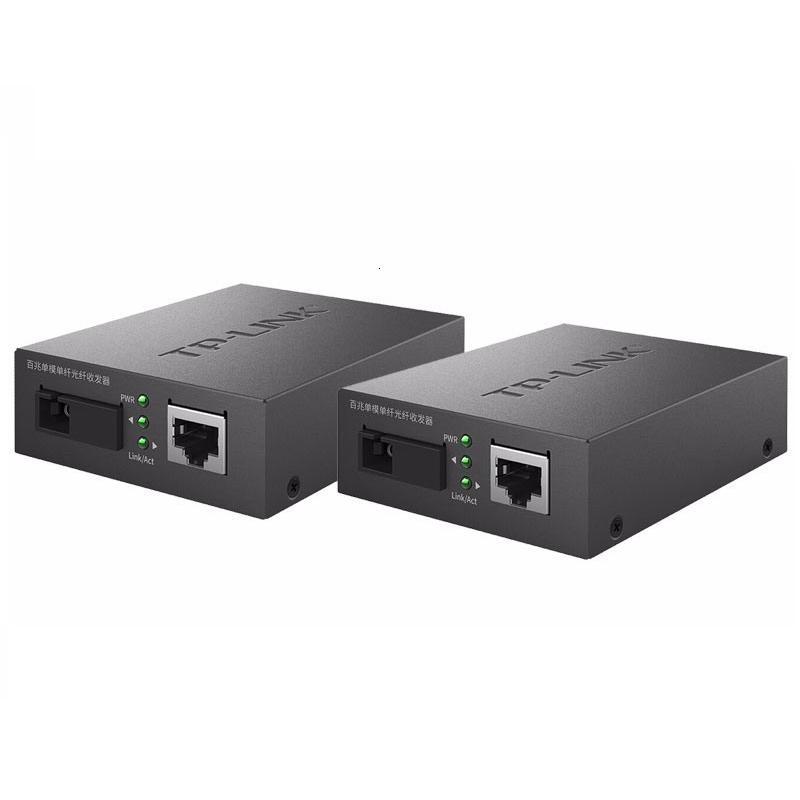 普联路由器TP-LINK工业级单模单纤光纤收发器SC接口光电转换器TL-FC111A