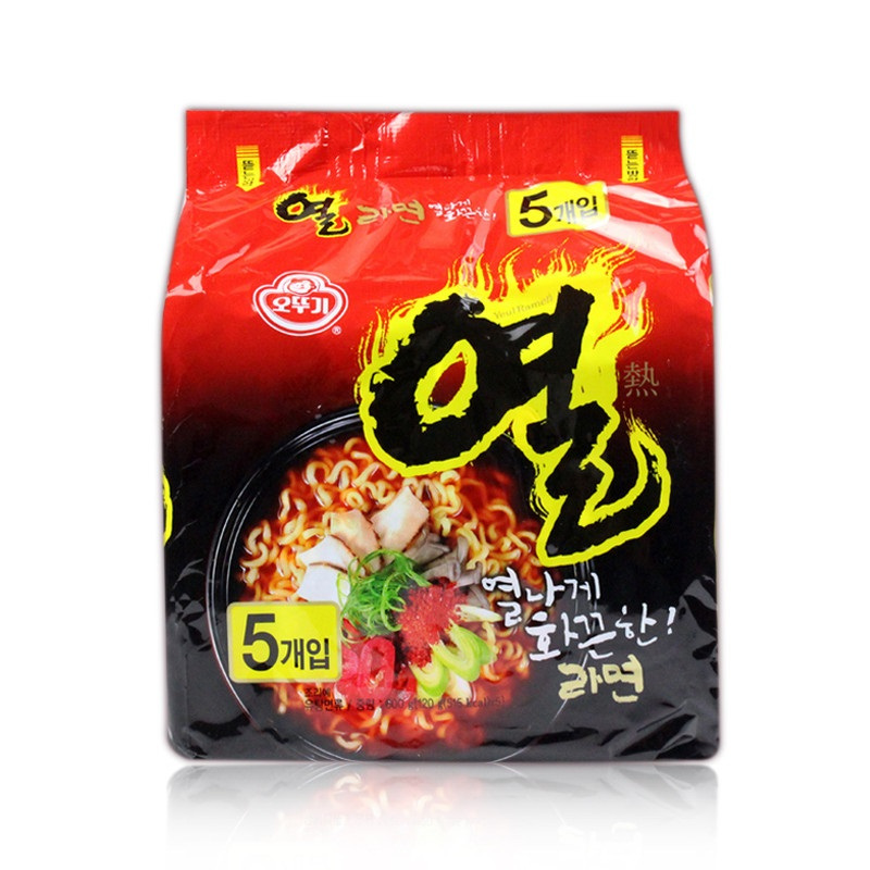 不倒翁 火热拉面五连包120g*5袋 韩国进口
