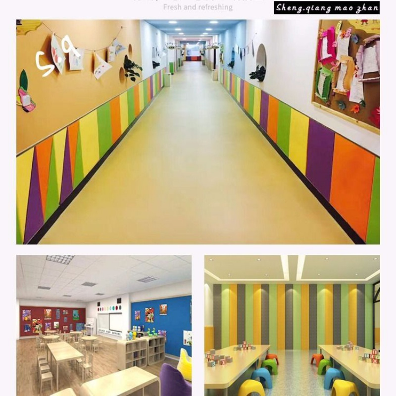 幼儿园毛毡板彩色软木板吸音板照片墙贴作品展示公告栏留言板墙毡 浅驼 80*120cm*9mm[带背胶]