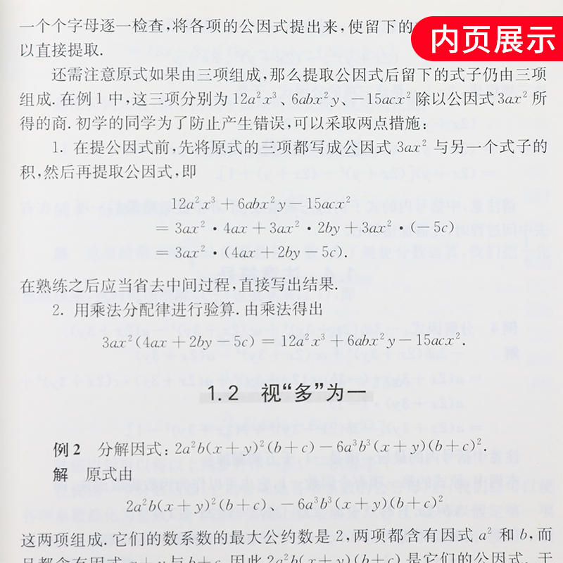 数学奥林匹克小丛书因式分解技巧 初中卷1 第三版 初中奥数数学竞赛题奥数教程初中初一二三奥数初中数学提高培优训练竞赛辅导