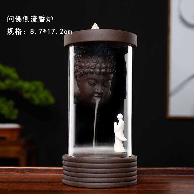 时来运转(60粒) 倒流香炉悟空摆件创意陶瓷家用室内大圣归来茶道香薰炉檀香沉香炉
