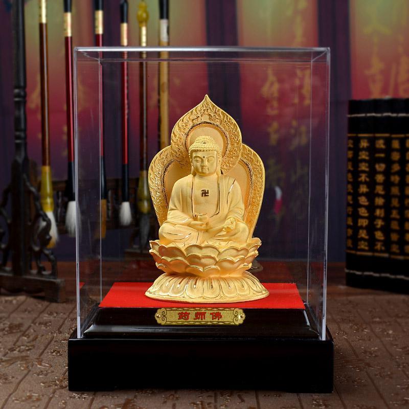 美帮汇绒沙金药师佛佛像居家供奉佛像家居客厅药师佛菩萨摆件