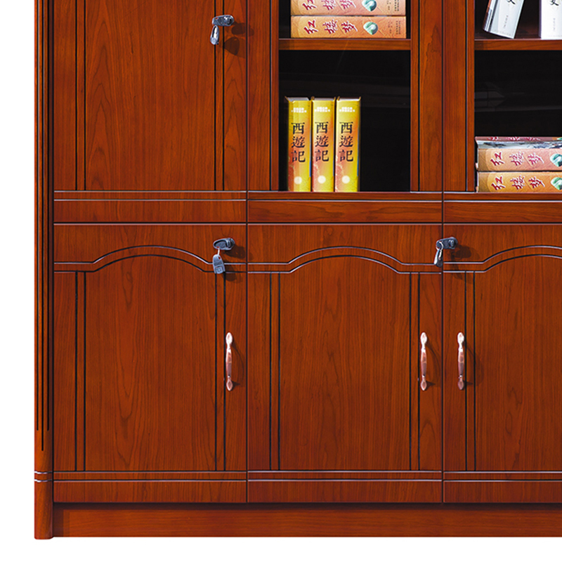 臻远 ZY051436 木质文件柜展示柜油漆贴木皮资料柜书柜 组合柜高清大图