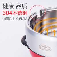 新加坡爱家乐(AKIRA)分体式电火锅 3升加蒸笼 家用小型电锅3-4人蒸煮一体多功能电热锅电煮锅