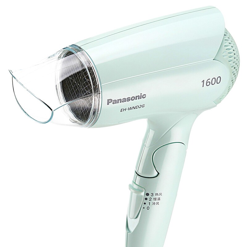松下(Panasonic)电吹风机EH-WND2G绿色家用护发大功率吹风筒1600W学生宿舍迷你冷热风电风吹可折叠高清大图
