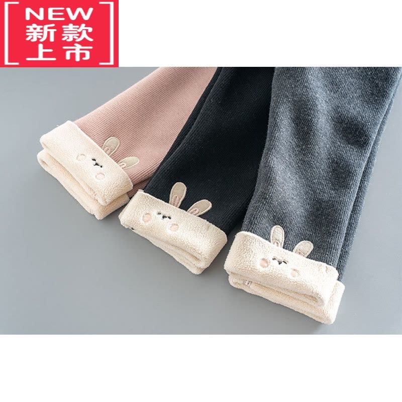 可莉允女童加绒打底裤秋冬季韩版儿童外穿一体绒裤子女宝宝洋气加厚保暖保暖裤图片