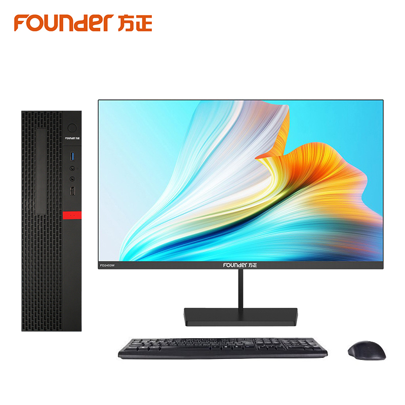 方正(Founder)国产台式机电脑10升(PHI0000H ) I5-12400/32G/256固态/GT730 4G独显/23.8寸显示器