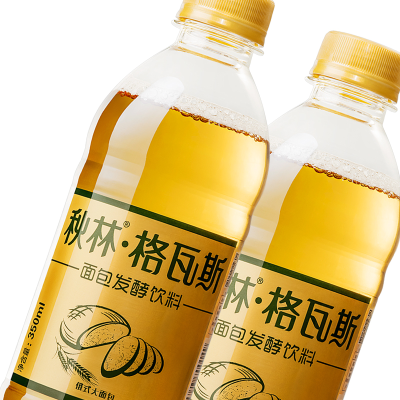 [苏宁超市]秋林格瓦斯 面包发酵饮料 350ml*12瓶 整包